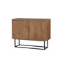 Hanah Home Consola Moderna e Industrial Nogal y Negro 90x72x36 cm